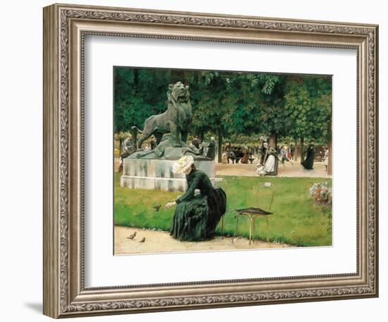 In the Luxembourg, 1889-Charles Courtney Curran-Framed Art Print