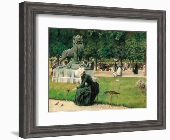 In the Luxembourg, 1889-Charles Courtney Curran-Framed Art Print