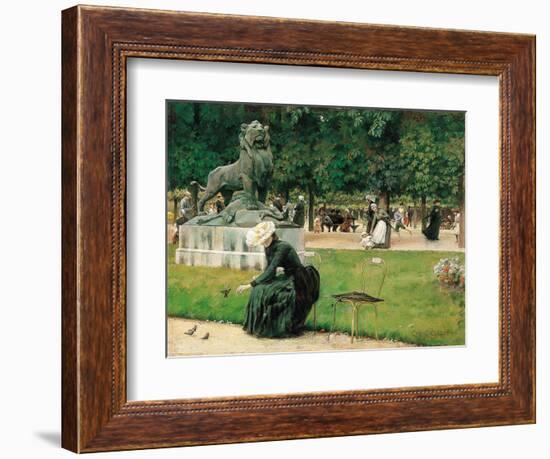 In the Luxembourg, 1889-Charles Courtney Curran-Framed Art Print