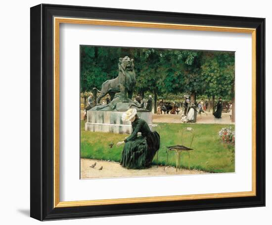 In the Luxembourg, 1889-Charles Courtney Curran-Framed Art Print