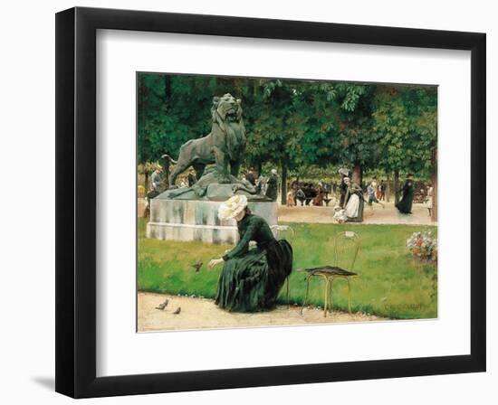 In the Luxembourg, 1889-Charles Courtney Curran-Framed Art Print