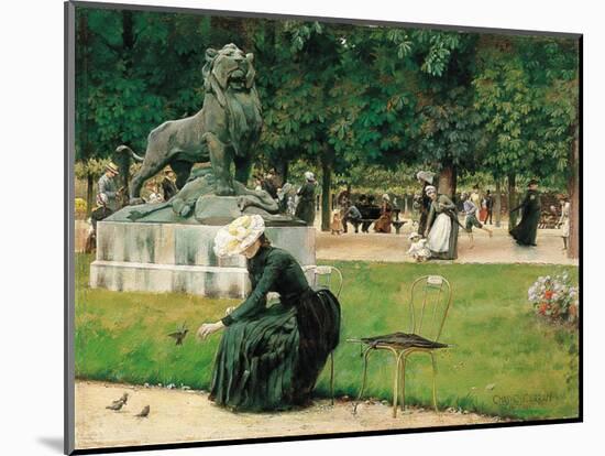 In the Luxembourg, 1889-Charles Courtney Curran-Mounted Art Print