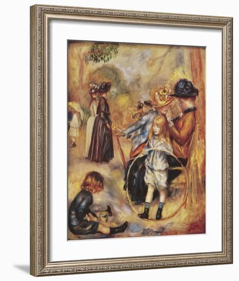 In the Luxembourg Gardens-Pierre-Auguste Renoir-Framed Premium Giclee Print