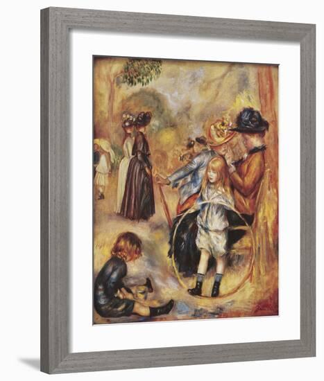 In the Luxembourg Gardens-Pierre-Auguste Renoir-Framed Premium Giclee Print