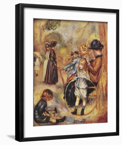 In the Luxembourg Gardens-Pierre-Auguste Renoir-Framed Premium Giclee Print