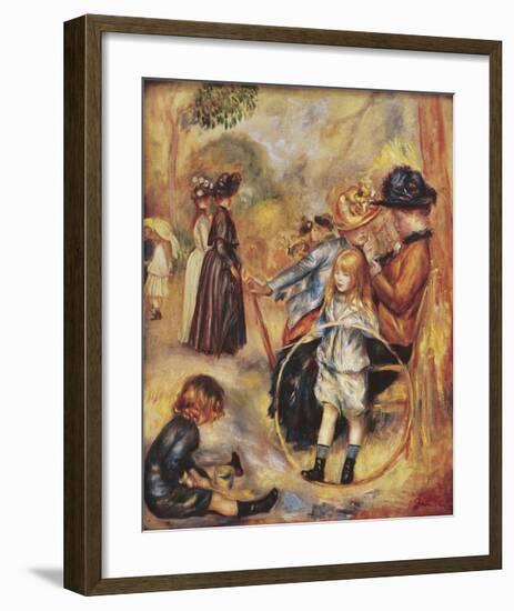 In the Luxembourg Gardens-Pierre-Auguste Renoir-Framed Premium Giclee Print