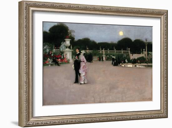 In the Luxembourg Gardens-John Singer Sargent-Framed Art Print