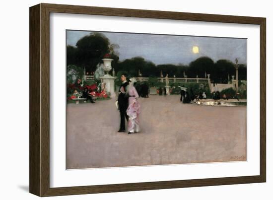 In the Luxembourg Gardens-John Singer Sargent-Framed Art Print