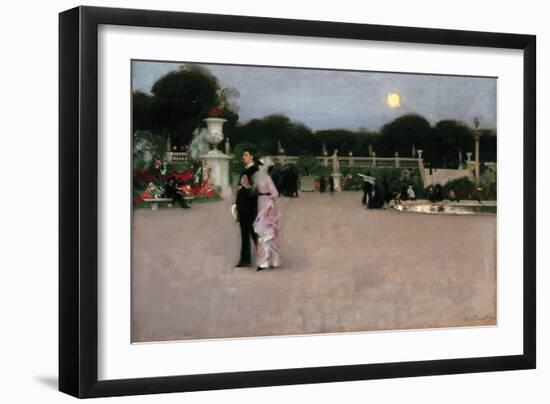 In the Luxembourg Gardens-John Singer Sargent-Framed Art Print