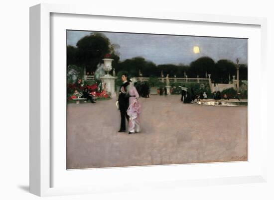 In the Luxembourg Gardens-John Singer Sargent-Framed Art Print