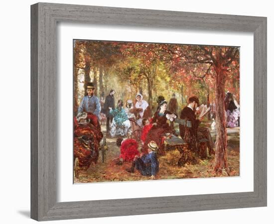 In the Luxembourg Gardens-Adolph von Menzel-Framed Giclee Print