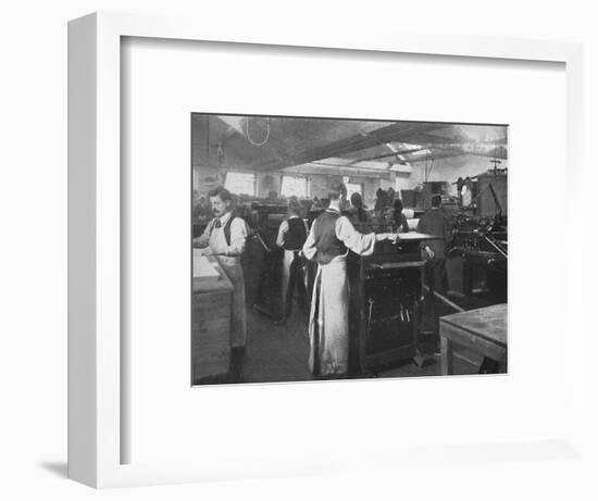 'In the Machine Room', 1916-Unknown-Framed Photographic Print