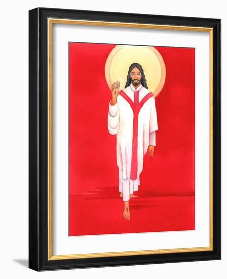 In the Mass Jesus Greets with Great Affection All Those Who Love and Welcome Him. He is Truly Prese-Elizabeth Wang-Framed Giclee Print