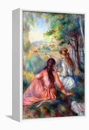 In The Meadow-Pierre-Auguste Renoir-Framed Stretched Canvas