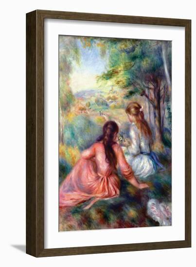 In The Meadow-Pierre-Auguste Renoir-Framed Art Print