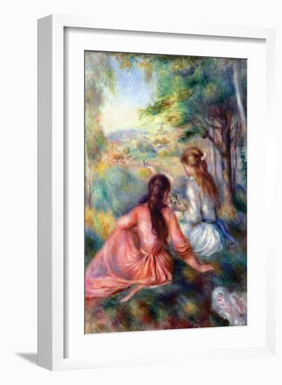 In The Meadow-Pierre-Auguste Renoir-Framed Art Print