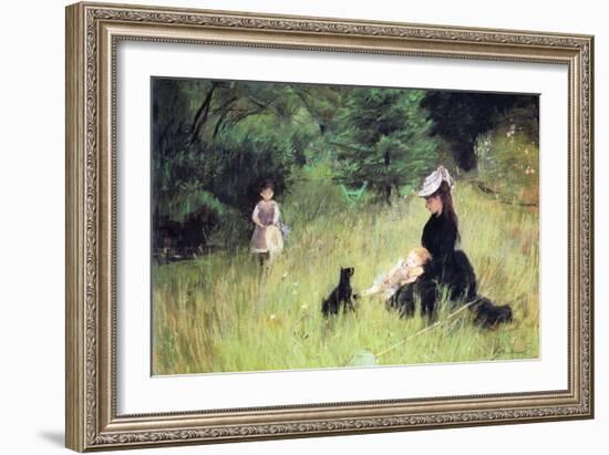 In the Meadow-Berthe Morisot-Framed Art Print