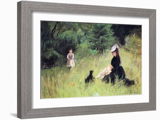 In the Meadow-Berthe Morisot-Framed Art Print