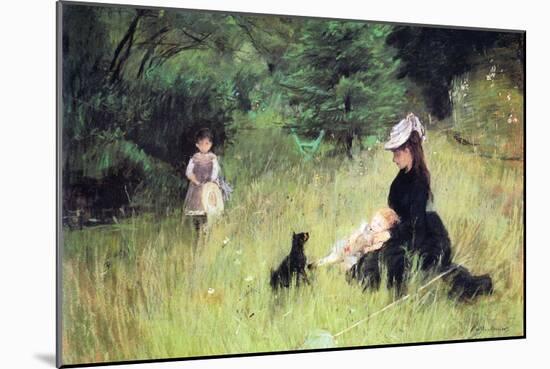 In the Meadow-Berthe Morisot-Mounted Art Print