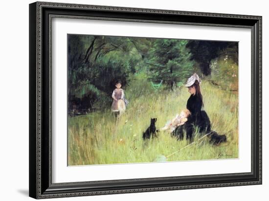 In the Meadow-Berthe Morisot-Framed Art Print