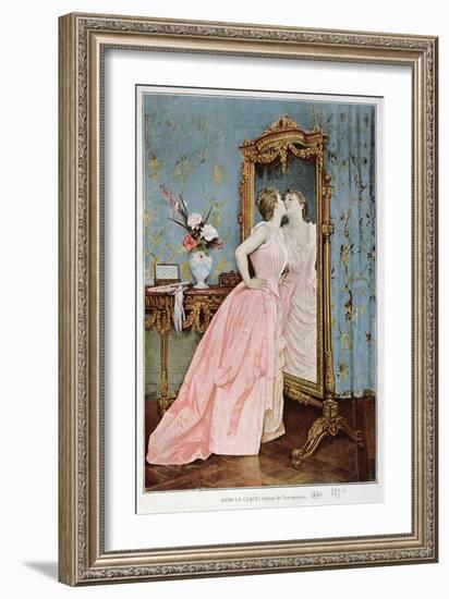 In the Mirror, 1890-Auguste Toulmouche-Framed Giclee Print