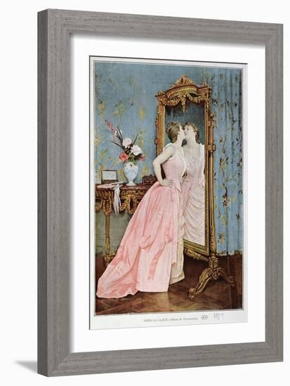 In the Mirror, 1890-Auguste Toulmouche-Framed Giclee Print