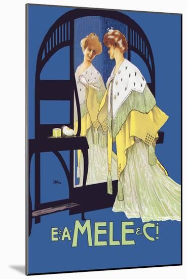 In the Mirror-Leopoldo Metlicovitz-Mounted Art Print