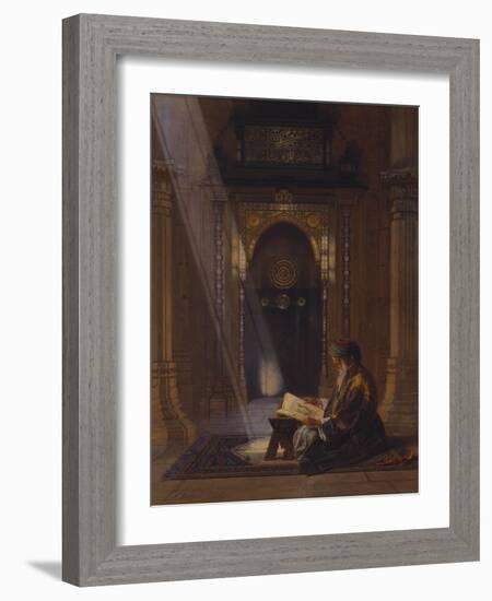 In the Mosque-Carl Friedrich Heinrich Werner-Framed Giclee Print