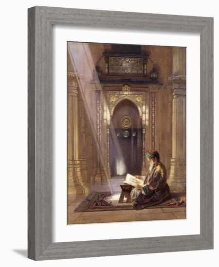 In the Mosque-Carl Friedrich Heinrich Werner-Framed Giclee Print