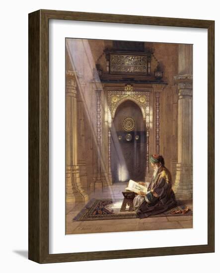 In the Mosque-Carl Friedrich Heinrich Werner-Framed Giclee Print