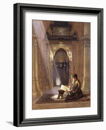 In the Mosque-Carl Friedrich Heinrich Werner-Framed Giclee Print