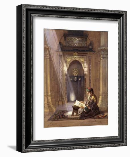 In the Mosque-Carl Friedrich Heinrich Werner-Framed Giclee Print