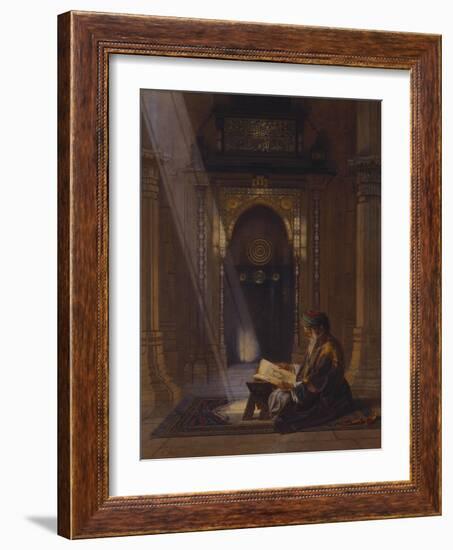 In the Mosque-Carl Friedrich Heinrich Werner-Framed Giclee Print