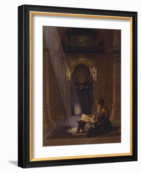 In the Mosque-Carl Friedrich Heinrich Werner-Framed Giclee Print