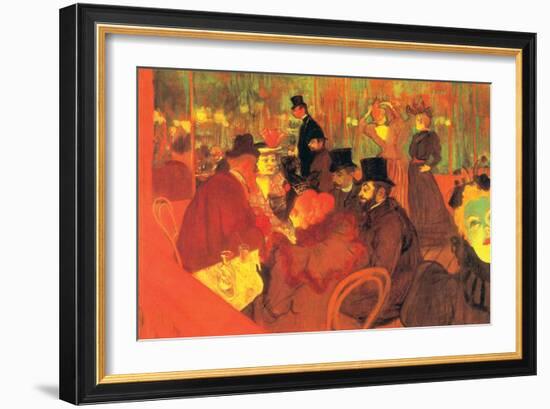 In the Moulin Rouge-Henri de Toulouse-Lautrec-Framed Art Print