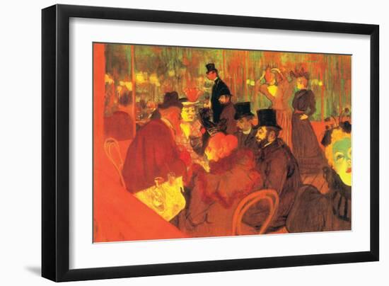 In The Moulin Rouge-Henri de Toulouse-Lautrec-Framed Art Print