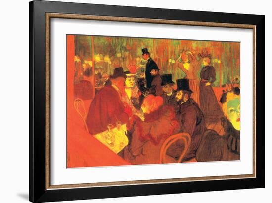 In The Moulin Rouge-Henri de Toulouse-Lautrec-Framed Art Print