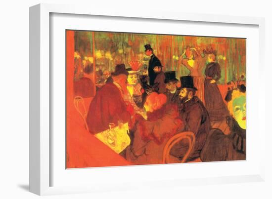 In The Moulin Rouge-Henri de Toulouse-Lautrec-Framed Art Print