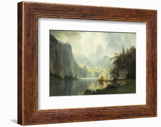 In the Mountains-Albert Bierstadt-Framed Art Print