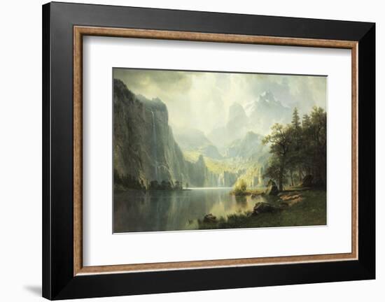 In the Mountains-Albert Bierstadt-Framed Art Print