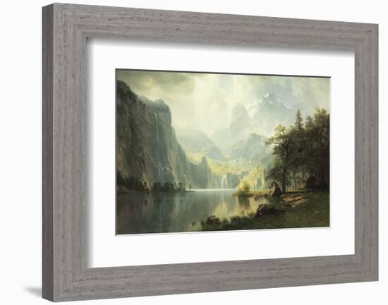 In the Mountains-Albert Bierstadt-Framed Art Print