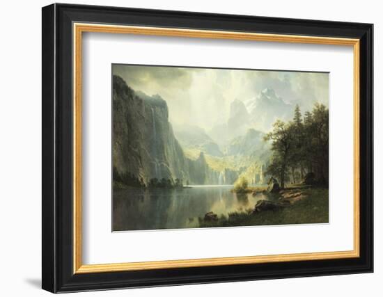 In the Mountains-Albert Bierstadt-Framed Art Print