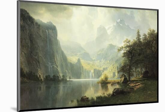 In the Mountains-Albert Bierstadt-Mounted Art Print