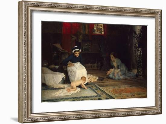 In the Nursery, 1885-Albert Gustaf Aristides Edelfelt-Framed Giclee Print