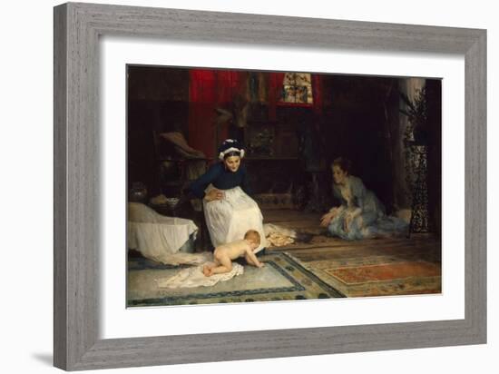 In the Nursery, 1885-Albert Gustaf Aristides Edelfelt-Framed Giclee Print