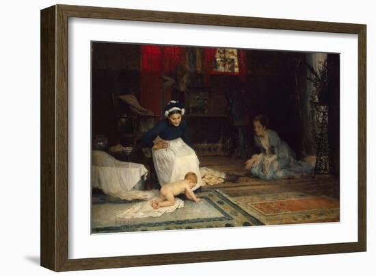 In the Nursery, 1885-Albert Gustaf Aristides Edelfelt-Framed Giclee Print