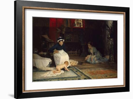 In the Nursery, 1885-Albert Gustaf Aristides Edelfelt-Framed Giclee Print