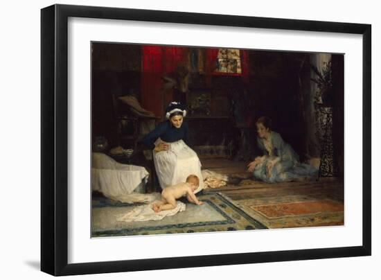 In the Nursery, 1885-Albert Gustaf Aristides Edelfelt-Framed Giclee Print