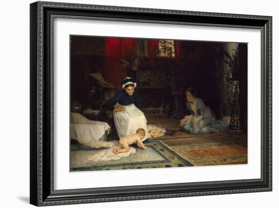 In the Nursery, 1885-Albert Gustaf Aristides Edelfelt-Framed Giclee Print