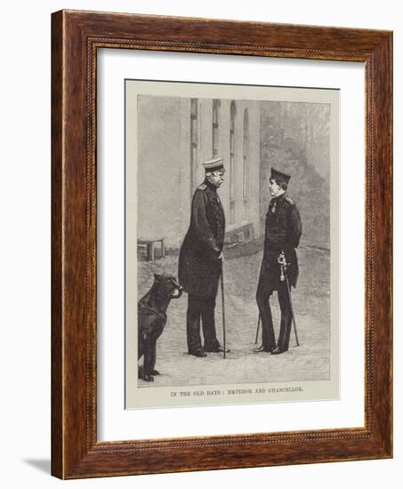 In the Old Days, Emperor and Chancellor-null-Framed Giclee Print